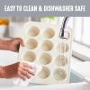 imageGreenLife 12Cup Muffin Pan Healthy Ceramic Nonstick Bakeware PFOA ampamp PFASFree Cupcake Tray Durable Baking Pan Versatile Kitchen Essential Easy Clean Muffin Mold Nonstick Baking Sheet SageGray