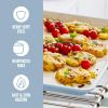 imageGreenLife Bakeware 18 x 13 Half Cookie Sheet Baking Pan NonToxic PFASFree Healthy Ceramic Nonstick Oven Safe to 450F Easy Release Even Heating Easy Clean Blue HazeBlue Haze