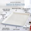 imageGreenLife Bakeware 18 x 13 Half Cookie Sheet Baking Pan NonToxic PFASFree Healthy Ceramic Nonstick Oven Safe to 450F Easy Release Even Heating Easy Clean Blue HazeBlue Haze