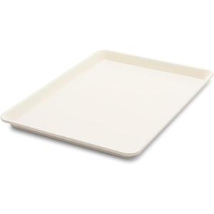 imageGreenLife Bakeware 18 x 13 Half Cookie Sheet Baking Pan NonToxic PFASFree Healthy Ceramic Nonstick Oven Safe to 450F Easy Release Even Heating Easy Clean Blue HazeTaupe