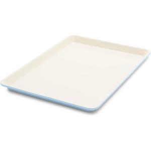 imageGreenLife Bakeware 18 x 13 Half Cookie Sheet Baking Pan NonToxic PFASFree Healthy Ceramic Nonstick Oven Safe to 450F Easy Release Even Heating Easy Clean Blue HazeBlue Haze
