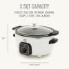 imageGreenLife 8QT Slow Cooker NonToxic PFASFree Ceramic Nonstick Removable Interior Bowl Programmable Family Friendly Keep Warm Stovetop ampamp Oven Safe Dishwasher Safe Crock Timer Glass Lid BlackWhite