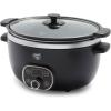 imageGreenLife 8QT Slow Cooker NonToxic PFASFree Ceramic Nonstick Removable Interior Bowl Programmable Family Friendly Keep Warm Stovetop ampamp Oven Safe Dishwasher Safe Crock Timer Glass Lid BlackBlack