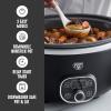 imageGreenLife 8QT Slow Cooker NonToxic PFASFree Ceramic Nonstick Removable Interior Bowl Programmable Family Friendly Keep Warm Stovetop ampamp Oven Safe Dishwasher Safe Crock Timer Glass Lid BlackBlack