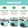 imageGreenLife 8QT Slow Cooker NonToxic PFASFree Ceramic Nonstick Removable Interior Bowl Programmable Family Friendly Keep Warm Stovetop ampamp Oven Safe Dishwasher Safe Crock Timer Glass Lid BlackTurquoise
