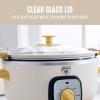 imageGreenLife 8QT Slow Cooker NonToxic PFASFree Ceramic Nonstick Removable Interior Bowl Programmable Family Friendly Keep Warm Stovetop ampamp Oven Safe Dishwasher Safe Crock Timer Glass Lid BlackCream