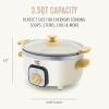 imageGreenLife 8QT Slow Cooker NonToxic PFASFree Ceramic Nonstick Removable Interior Bowl Programmable Family Friendly Keep Warm Stovetop ampamp Oven Safe Dishwasher Safe Crock Timer Glass Lid BlackCream
