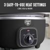 imageGreenLife 8QT Slow Cooker NonToxic PFASFree Ceramic Nonstick Removable Interior Bowl Programmable Family Friendly Keep Warm Stovetop ampamp Oven Safe Dishwasher Safe Crock Timer Glass Lid BlackBlack