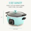 imageGreenLife 8QT Slow Cooker NonToxic PFASFree Ceramic Nonstick Removable Interior Bowl Programmable Family Friendly Keep Warm Stovetop ampamp Oven Safe Dishwasher Safe Crock Timer Glass Lid BlackTurquoise