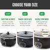 imageGreenLife 8QT Slow Cooker NonToxic PFASFree Ceramic Nonstick Removable Interior Bowl Programmable Family Friendly Keep Warm Stovetop ampamp Oven Safe Dishwasher Safe Crock Timer Glass Lid BlackBlack