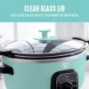 imageGreenLife 8QT Slow Cooker NonToxic PFASFree Ceramic Nonstick Removable Interior Bowl Programmable Family Friendly Keep Warm Stovetop ampamp Oven Safe Dishwasher Safe Crock Timer Glass Lid BlackTurquoise