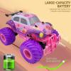 imageThreeking 116 Waterproof Monster Truck Pickup Toys RC Cars Remote Control Car Truck Toys 4WD All Terrain OffRoad Car Toy Gifts Presents 6 7 8 9 10 11 12 Year Old Kids Boys Girls ToysNot Waterproofpink