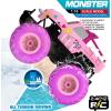 imageThreeking 116 Waterproof Monster Truck Pickup Toys RC Cars Remote Control Car Truck Toys 4WD All Terrain OffRoad Car Toy Gifts Presents 6 7 8 9 10 11 12 Year Old Kids Boys Girls ToysPickup Pink