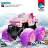imageThreeking 116 Waterproof Monster Truck Pickup Toys RC Cars Remote Control Car Truck Toys 4WD All Terrain OffRoad Car Toy Gifts Presents 6 7 8 9 10 11 12 Year Old Kids Boys Girls ToysPickup Pink