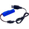 imageThreeking 37V 500mAh 14500 Rechargeable Liion Battery SM2P Joint with USB Charger for Rc Remote Control Car Toys