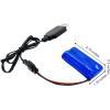 imageThreeking 74V 600mAh Rechargeable Liion Battery SM3P Joint with USB Charger for Remote Control Car Toys