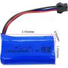 imageThreeking 74V 600mAh Rechargeable Liion Battery SM3P Joint with USB Charger for Remote Control Car Toys