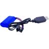 imageThreeking 74V 600mAh Rechargeable Liion Battery SM3P Joint with USB Charger for Remote Control Car Toys