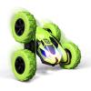 imageThreeking RC Stunt Cars Remote Control Car DoubleSided Driving 360degree Flips Rotating Car Toy GreenGreen