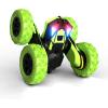 imageThreeking RC Stunt Cars Remote Control Car DoubleSided Driving 360degree Flips Rotating Car Toy GreenGreen