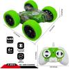 imageThreeking RC Stunt Cars Remote Control Car DoubleSided Driving 360degree Flips Rotating Car Toy GreenGreena