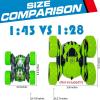 imageThreeking RC Stunt Cars Remote Control Car DoubleSided Driving 360degree Flips Rotating Car Toy GreenGreena