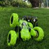 imageThreeking RC Stunt Cars Remote Control Car DoubleSided Driving 360degree Flips Rotating Car Toy GreenGreenwithout Lights