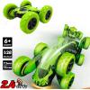 imageThreeking RC Stunt Cars Remote Control Car DoubleSided Driving 360degree Flips Rotating Car Toy GreenGreenwithout Lights