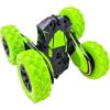 imageThreeking RC Stunt Cars Remote Control Car DoubleSided Driving 360degree Flips Rotating Car Toy GreenGreenwithout Lights