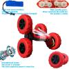 imageThreeking RC Stunt Cars Remote Control Car DoubleSided Driving 360degree Flips Rotating Car Toy GreenRed