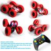imageThreeking RC Stunt Cars Remote Control Car DoubleSided Driving 360degree Flips Rotating Car Toy GreenRed