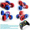 imageThreeking RC Stunt Cars Remote Control Car DoubleSided Driving 360degree Flips Rotating Car Toy GreenRedblue
