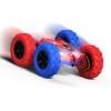 imageThreeking RC Stunt Cars Remote Control Car DoubleSided Driving 360degree Flips Rotating Car Toy GreenRedblue
