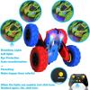 imageThreeking RC Stunt Cars Remote Control Car DoubleSided Driving 360degree Flips Rotating Car Toy GreenRedblue