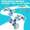 imageThreeking Rc Twist Stunt Car Toy Remote Control Cars Moving Horizontally DoubleSided Driving 360degree Rotating with Lights Music 4WD Car Toys Gifts Presents for BoysGirls Ages 62728gn