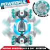 imageThreeking Rc Twist Stunt Car Toy Remote Control Cars Moving Horizontally DoubleSided Driving 360degree Rotating with Lights Music 4WD Car Toys Gifts Presents for BoysGirls Ages 62728gn