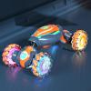 imageThreeking Rc Twist Stunt Car Toy Remote Control Cars Moving Horizontally DoubleSided Driving 360degree Rotating with Lights Music 4WD Car Toys Gifts Presents for BoysGirls Ages 6292og