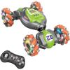 imageThreeking Rc Twist Stunt Car Toy Remote Control Cars Moving Horizontally DoubleSided Driving 360degree Rotating with Lights Music 4WD Car Toys Gifts Presents for BoysGirls Ages 6292gn