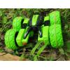 imageThreeking RC Rotating Stunt Cars Flowering Remote Control Cars Toys with Lights DoubleSided Driving 360degree Flips Rotating Car Toy GreenGreen