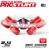 imageThreeking RC Rotating Stunt Cars Flowering Remote Control Cars Toys with Lights DoubleSided Driving 360degree Flips Rotating Car Toy GreenRed