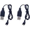 imageThreeking 2 pcs 37V USB Charger Cable for Remote Control Toys RC Car Truck Boat Toy2 pcs USB Charger