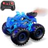 imageThreeking 1 pc Waterproofing 116 Pickup RC Car Truck and 1 pc 118 Dinosaur RC Car Trucks Toys for Kids Boys Girls Ages 6
