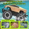 imageGoBang 116 Waterproof Rc Cars Cyber Toy Monster Truck Toys Amphibious Remote Control Car 4WD All Terrain OffRoad Trucks Pickup for 6 7 8 9 10 11 12 Year Old Boys Girls Gifts PresentsRose Gold
