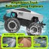 imageGoBang 116 Waterproof Rc Cars Cyber Toy Monster Truck Toys Amphibious Remote Control Car 4WD All Terrain OffRoad Trucks Pickup for 6 7 8 9 10 11 12 Year Old Boys Girls Gifts PresentsSilver