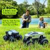 imageGoBang 116 Waterproof Rc Cars Cyber Toy Monster Truck Toys Amphibious Remote Control Car 4WD All Terrain OffRoad Trucks Pickup for 6 7 8 9 10 11 12 Year Old Boys Girls Gifts PresentsSilver