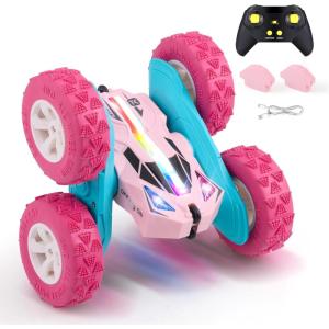 imageRemote Control Car RC Cars Toys for Boys Girls Ages 612 Upgraded USBC Modular Batteries Threeking 4WD Stunt Car with Breathing Soft Lights DoubleSided Driving ampamp 360 Flips Presents Gifts GreenUppink