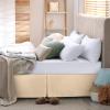 imageUtopia Bedding King Bed Skirt  Soft Quadruple Pleated Ruffle  Easy Fit with 16 Inch Tailored Drop  Hotel Quality Shrinkage and Fade Resistant King BlackBeige