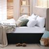 imageUtopia Bedding King Bed Skirt  Soft Quadruple Pleated Ruffle  Easy Fit with 16 Inch Tailored Drop  Hotel Quality Shrinkage and Fade Resistant King BlackBlack