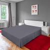 imageUtopia Bedding King Bed Skirt  Soft Quadruple Pleated Ruffle  Easy Fit with 16 Inch Tailored Drop  Hotel Quality Shrinkage and Fade Resistant King BlackGrey
