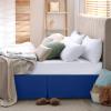 imageUtopia Bedding King Bed Skirt  Soft Quadruple Pleated Ruffle  Easy Fit with 16 Inch Tailored Drop  Hotel Quality Shrinkage and Fade Resistant King BlackRoyal Blue